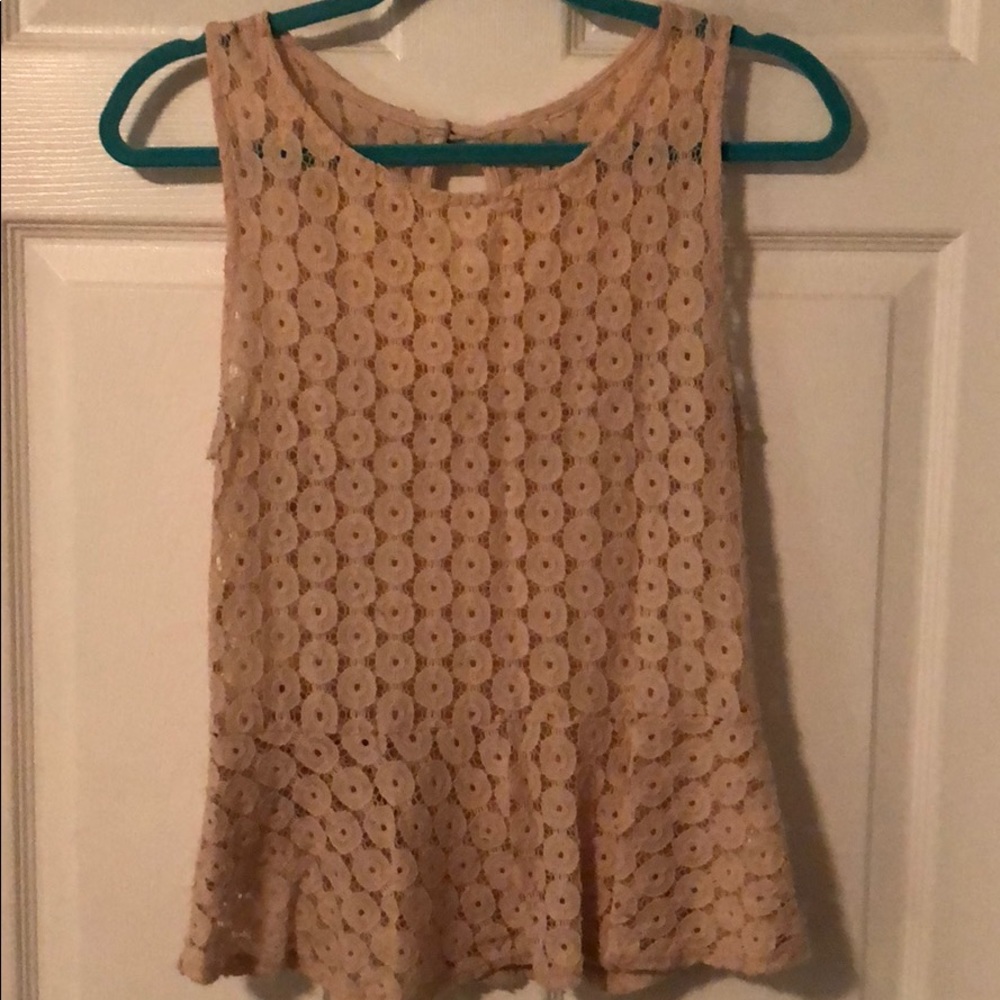 Cream peplum top